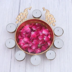 Exclusive Peacock Teal Light Urli Set of 3