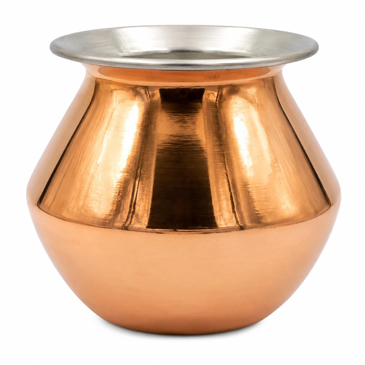 Copper Deksa(1.3 L) | Premium Copper Cooking Pot Traditional Pital Handi for Indian Cooking - Image 2