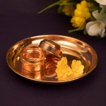 Krushnai Pure Copper Pooja Plate 4 Inch