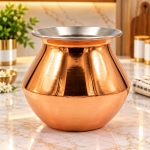 Copper Deksa(1.3 L) | Premium Copper Cooking Pot  Traditional Pital Handi for Indian Cooking