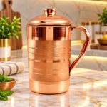 Pure Copper Water Jug Pitcher for Drinking & Storage 2ltr