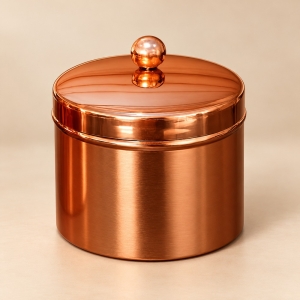 Copper Plated Container Jar | Decorative Dry Fruit Container