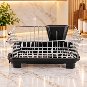 Dish Rack Utensils Basket Drainer & Dish Drainer Basket for Kitchen