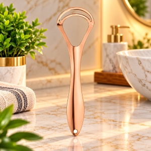 Tongue Cleaner - Premium Copper Tongue Scraper with Dual Scraping Head