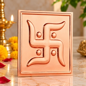 Pray Everyday Swastik Copper Yantra - Pack of 2